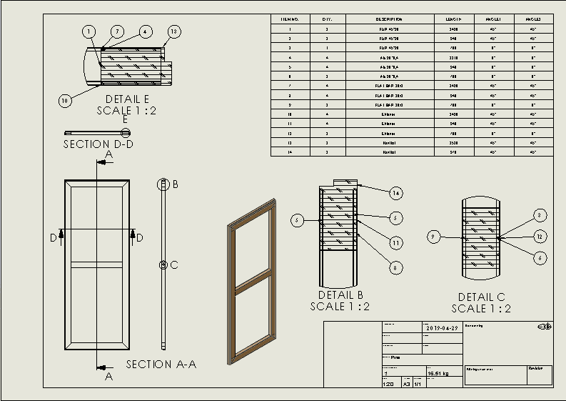 Hur man kan rita en dörr med weldment | SolidEngineer