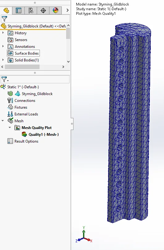 Mesh quality plot