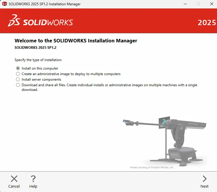 SOLIDWORKS INstallation Manager